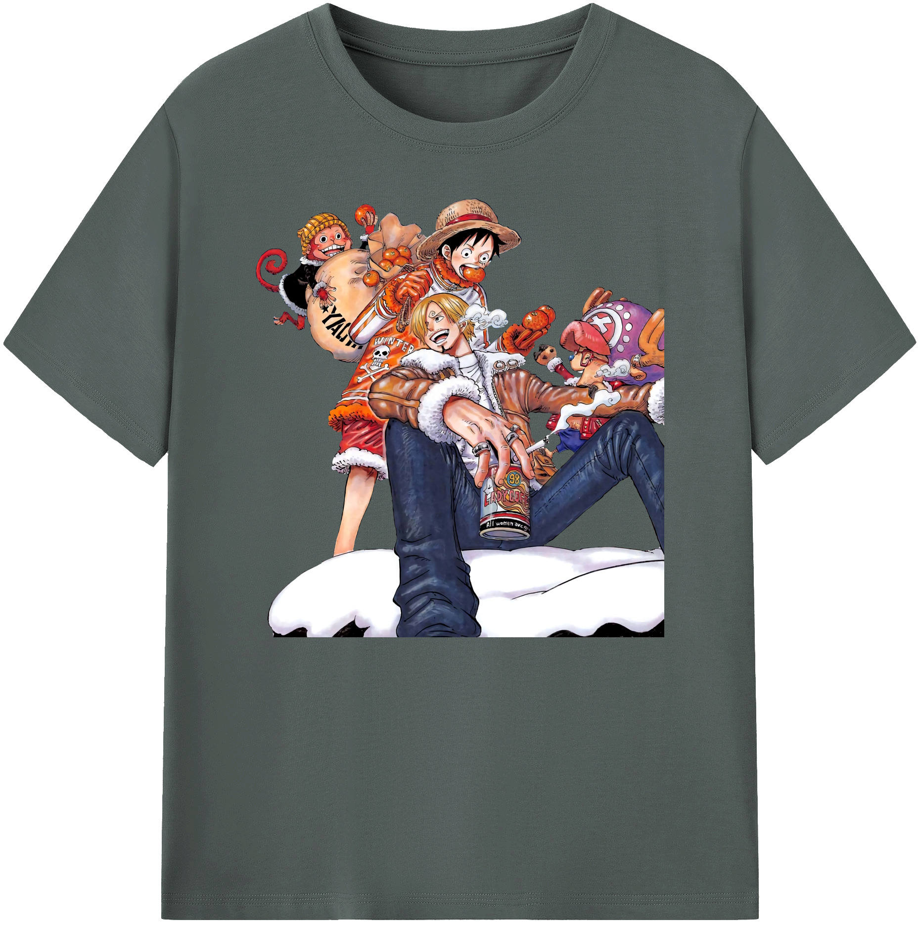（画像用） ワンピース サンジ ONE PIECE Sanji 綿100％ メンズ半袖Tシャツ｜肌触りやわらか＆通気性